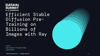Efficient Stable Diffusion Pre-Training on Billions of Images with Ray