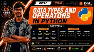 Data Types Operators in Python Chapter 6 Introduction CBSE Class 11 Computer Science