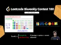 Leetcode Biweekly Contest 180 Q1 Q2 Q3 Q4 Sieve s Algo Custom String Sorting Watch 2X
