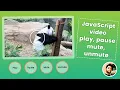 HTML Play Pause Mute Unmute using JavaScript Play using JavaScript