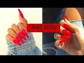 Vlog It Red Acrylic Coffin Shape Nails JustCyn