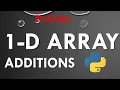Addition of two 1d array in python What is array in python how to add two 1d array in python