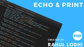 PHP Tutorial - Echo and Print