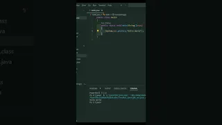 Java programming Hello World Program