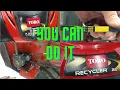 Toro Recycler lawnmower rear self propelled belt replacement