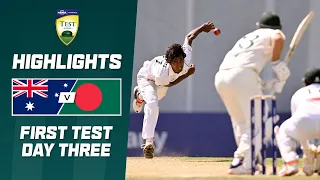 Australia v Bangladesh First Test Day Three
