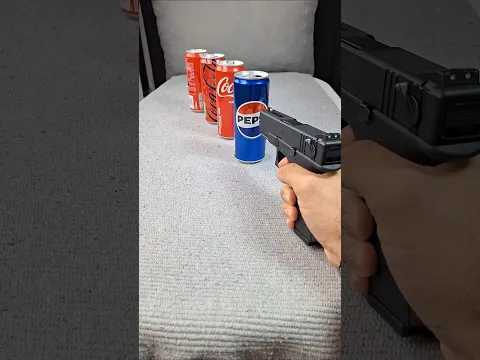 Glock Airsoft vs Pepsi Can