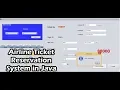 Airline Ticket Reservation System in Java