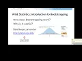 WISE Statistics Introduction to Bootstrapping