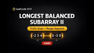 Leetcode 3721 Longest Balanced Subarray II