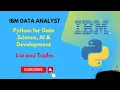 List and Tuples Python for Data Science AI Development IBM Data Analyst