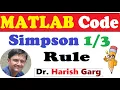 Matlab Code of Simpson s Rule for Numerical Integration