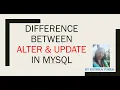 Difference between Alter and Update command in MySQL Class 12 CS