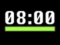 8 Minute Timer Progress Bar - 4K 60 FPS
