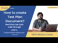 Software testing tutorial in Hindi - How to create test plan Real-time test plan walkthrough Hindi