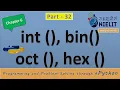 python int bin oct hex function in hindi with example