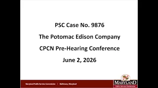 9876-Potomac Edison CPCN Application