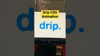 Drip Text Animation HTML CSS