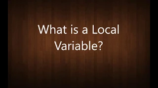 What is a Local Variable Java Interview Questions