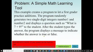 Java Selection Statement - if Java Code for Simple Math Learning Tool