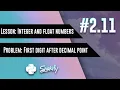 2 11 First digit after decimal point