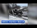 HEROIC RESCUE NJDOT workers rescue 2 men from overturned truck