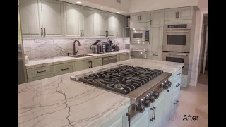 Modern Kitchen Remodel Done in a Silvermist Crystal Door