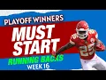 Running Backs Start Em Sit Em - Fantasy Football Week 16