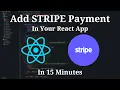 Integrate STRIPE Into Your App in 16 Minutes React Stripe Payment