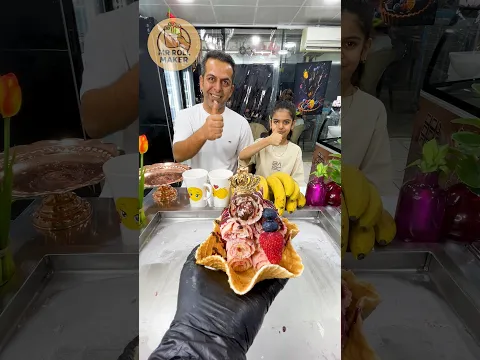#Blueberry, #Strawberry & #Mango Rolled #IceCream 🌈🫐🍓🥭