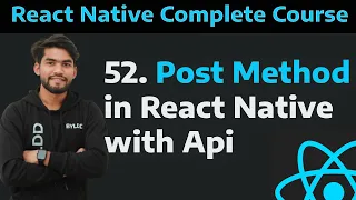 52 Post API Method In React Native With JSON Server in React Native Post API Method Fetch