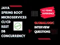 JAVA Interview Questions And Answers for GlobalLogic Shared by Subscriber