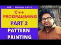 Simple Triangle Half Pyramid With C Code Part 2 Pattern Printing Programs