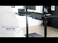 DESK-TOP3-71 71 x 30 Concealed Cable Table Top with Full-Size Pad by VIVO