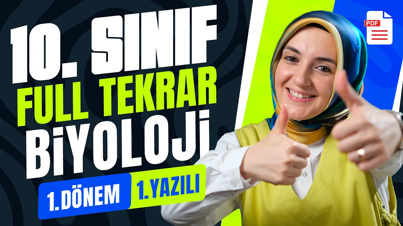 10.Sınıf Biyoloji 1.Dönem 1.Yazılıya Hazırlık | Maarif Modeli Full Tekrar