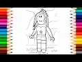 Coloring Cute Roblox Girl with Colored Pencils Relaxing Roblox Coloring Pages
