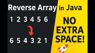 Reverse an Array Without Extra Space in Java Java Interview Question