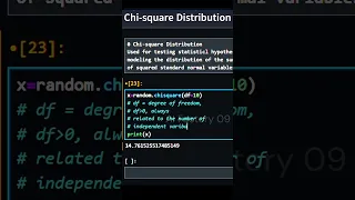 Chi square Distribution random number in numpy