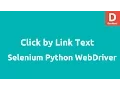 Python Selenium Webdriver Click by link text