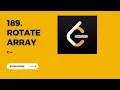 189 Rotate Array Leetcode