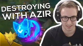 TSM Bjergsen & MikeYeung - DESTROYING WITH AZIR! - League of Legends Stream Highlights