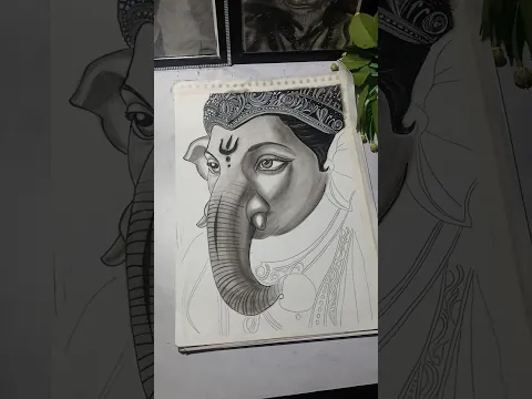 ganpati bappa drawing 🙏 😍 #art #drawing #ganpatidrawing #shorts #viral