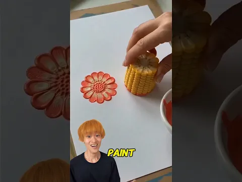 Magical Painting with Corn!🤯 #shorts