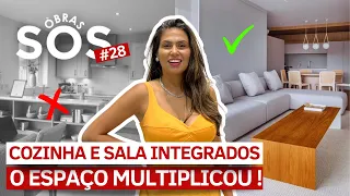 AS MELHORES IDÉIAS PARA SALA E COZINHA INTEGRADAS! S.O.S OBRAS #28 • LARISSA REIS ARQUITETURA