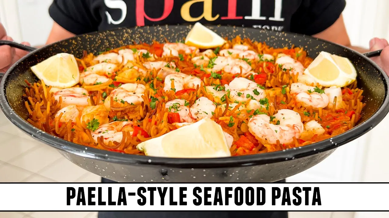 Spanish Seafood Pasta   Easy Paella-Style Pasta Recipe with Fideos