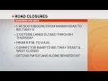 Road closure construction impacting traffic this week