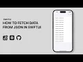 How to Load and Fetch Data from JSON File in SwiftUI Step-by-Step Guide
