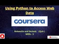Network and Socket Quiz using python to access web data