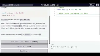 Lesson 42 Basic JavaScript Modify Array Data With Indexes
