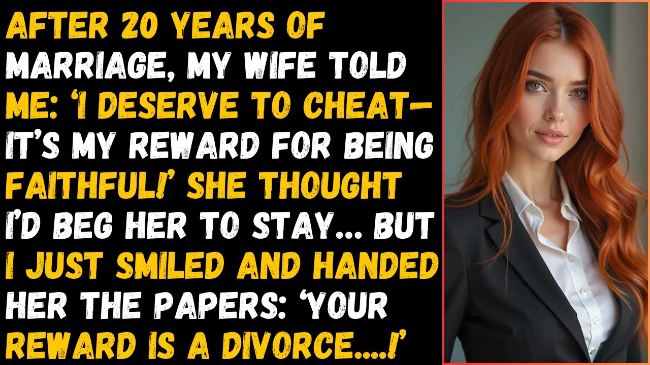 Outline Video After 20 Years of Marriage, My Wife Told Me: ‘I Deserve to Cheat—It’s My Reward for Being Faithful..